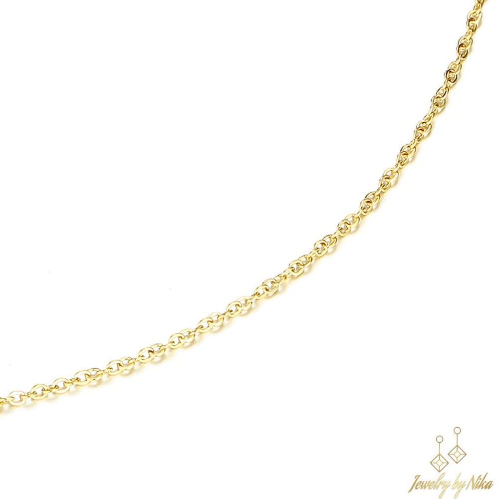 NEW 14K Yellow Gold Enchantia Boho Minimalist Dainty Chain Luxury Necklace